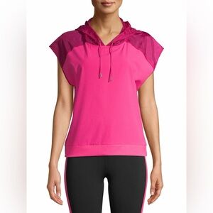 Avia Vibrant Pink Hooded Athletic Crop Top M